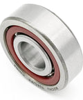 Heavy Duty Single Row Angular Contact Ball Bearing 8X22X7mm ABEC-5 Open Design with a red seal and steel finish for high-speed applications.
