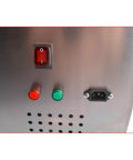 Control panel of Getanye 55 Gallon Commercial Oil Filter Machine with power switch and buttons.