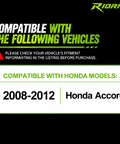 Honda Accord model compatibility information for 2008 to 2012, highlighting fitment for suspension parts.