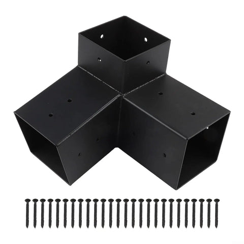 Sturdy DIY Ready Bracket Kit For 4 By 4 Posts With 35 By 35 Inch Steel Slanted Roof Brackets Rust Resistant Wall Mounts For Outdoor Woodworking Gazebo Porch Backyard Right 15 Degree Angle