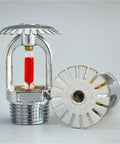 Single Unit Half Inch Dn15 Brass Pendent Fire Sprinkler Head Heavy Duty Fire Suppression Gear with 68 Degree Thermal Trigger visible from the front.
