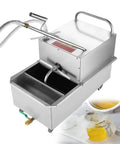 Heavy Duty 65L Commercial Fryer Filter Machine 550W Cooking Oil Filler Cart with stainless steel design for rapid oil filtration.