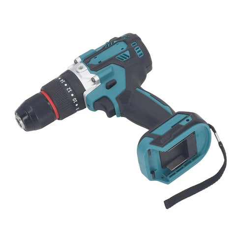 Heavy Duty Cordless Impact Drill With A Rock Solid Metal Chuck And Up To 140 Nm Of Knockout Torque Plus 20 Speed Settings For Serious Diy Projects And Home Repairs, angled view.