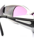 Rock Solid 808nm Infrared Laser Safety Glasses With Tough As Nails Protective Eyewear For Diode Lasers sleek design, pink lenses, side view