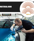 Auto Body Dent Repair Kit With Puller Rings And Iron Shaping Tabs in use on a car, highlighting material: iron