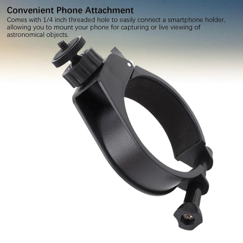 Adjustable Guiding Scope For Telescopes With Stable Platform And Solid Tube Support, Includes Threaded Smartphone Holder Hole