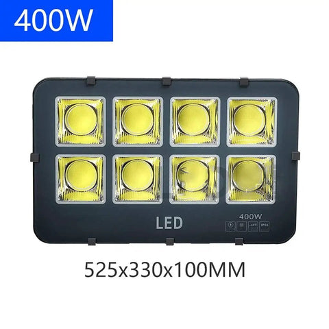 Heavy Duty Outdoor Floodlight Delivering Beast Mode Illumination For Backyard And Driveway IP65 Rated Waterproof Explosion Proof Rechargeable Work Light 400W with LED chips.