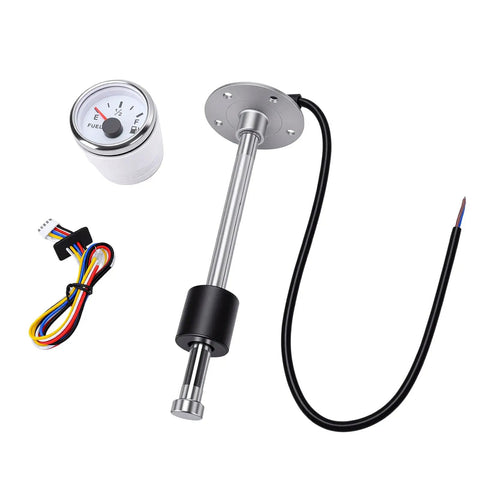 Hardcore 316 Stainless Steel Fuel Sender Unit 12 Inch Stem 240 To 33 Ohm Universal Marine Auto RV Fuel Level Sensor IP67 rugged components.