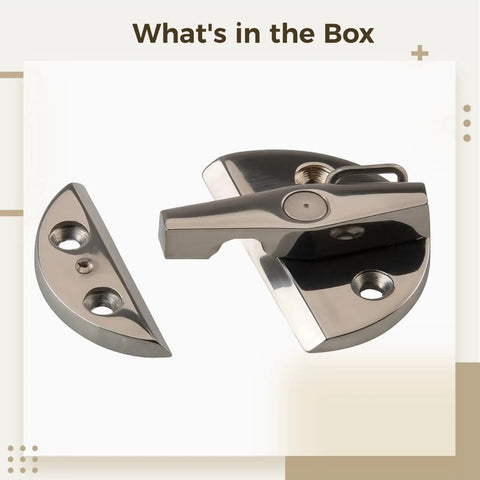 Rock Solid 316 Marine Grade Latch With Smooth Turn Twist Button Hella Secure Mirror Polished Door Catch for Yacht and Speedboat parts.