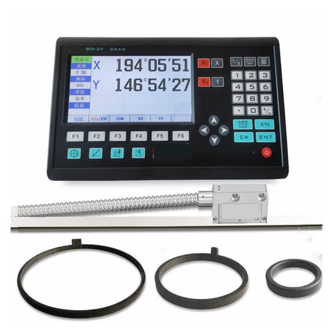 Heavy Duty Digital Caliper With Five Magnetic Heads Straight Up Reliable 2 And 3 Axis Displacement Sensor for CNC with display and mounts.