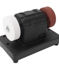 No Strings Attached Cordless Mini Bench Grinder With Adjustable Speed Dials And Dual Grinding Pads for precise metal shaping.