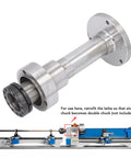 Heavy Duty Lathe Spindle Double Chuck Replacement Part For WM-210 MX-210 Mini Lathes Upgrade Kit No 45 Steel Installation Example