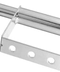 Close-up of Heavy Duty Spring Loaded Gate Caster Wheels Set Featuring Rust Resistant Black Steel Build and strong support frame.
