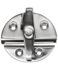 316 Stainless Steel Marine Twisting Locking Latch Heavy Duty Hatch Catch close-up view showing polished surface and mounting holes.