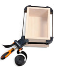 Strap Clamp Set For Woodworking With Quick Release Levers, Ergonomic Handle, Adjustable Picture Frame Clamp securing box.