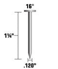 Illustration of One And A Quarter Inch Pneumatic Roofing Nails 7,200 Count Electro Galvanized Full Round Head 16 Degree Smooth Shank