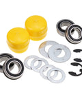 Front Wheel Bearings Bushing To Bearing Conversion Kit For John Deere L100 L105 L108 L110 L120 L130 components including bearings and washers
