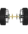 Rear Track Kit For Go Karts And UTVs, 23.6 Inch Wide Track With 1.02 Inch Axle, Heavy Duty Aluminum Sprockets And Rugged Rubber Wheels
