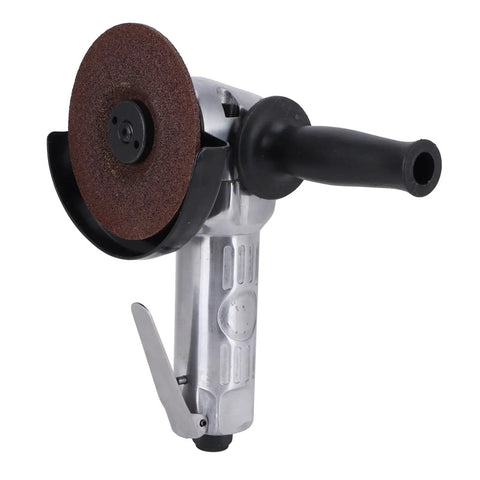 Kickass Pneumatic Angle Grinder With Hella Smooth Variable Speed Trigger And Trade Ready Build For Lightning Fast Grinding And Precision Cutting On Job Sites Or Garage Workbench Setups Daily with metal frame and 100mm disc.