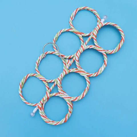 Foldable Paper Rattan Scarf Hanger Featuring 20 Rings And Sturdy Steel Hook Hangs From Door Or Closet Rod For Ties Belts And Towels Easy Setup For Your Drip And Sweet Space Saving Closet Vibe Upgrade. Colorful woven rattan rings.
