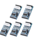 Five Plug And Play ULN2003 Stepper Motor Driver Board Modules 5-12V for 28BYJ-48 with XH-5P Connector and LED Indicators.