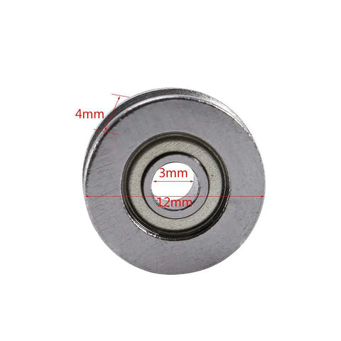 Heavy Duty 20 Pack Deep V Groove Bearing 3x12x4mm Double Shielded Carbon Steel Ball Bearing Rail Roller Wheel gliding motion.