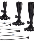 Heavy Duty Ball Bungee Cords Set With 30 Pieces In 3 Sizes 6 Inch 9 Inch And 11 Inch Ball Bungee Balls for tarps