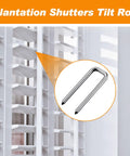 Plantation Shutters Tilt Rod with Steel Spring Pins from No Hassle Fixin Up Kit For Plantation Shutters Featuring Steel Spring Pins Louver Staples And Collar Pins Smooth Sailing Window Blind Replacement Hardware In Assorted Sizes For Quick Home Interior Repair.