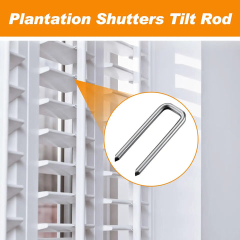 Plantation Shutters Tilt Rod with Steel Spring Pins from No Hassle Fixin Up Kit For Plantation Shutters Featuring Steel Spring Pins Louver Staples And Collar Pins Smooth Sailing Window Blind Replacement Hardware In Assorted Sizes For Quick Home Interior Repair.