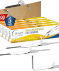 Hella Solid Self Adhesive Prong Fastener Bases Two Inch Capacity Heavy Duty Steel File Clip Holders With Two Point Seven Five Inch Center to Keep Paperwork Locked Tight No Sweat Daily Paperwork Setup Quick Install 500 Count Silver Office Essential packaging with fasteners.