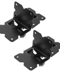 Tough As Nails Heavy Duty Black Stainless Steel Gate Hinges For Wood Fences And Patio Doors Two Pack, showcasing robust design.