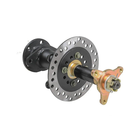 Beefed-Up 30 Inch Rear Axle Assembly With 760mm Drive Shaft Kit And 13x4.10-6 Tubeless Rim, 4 Ply Heavy-Duty Wheel Tire close-up