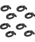 M6 Wedge Lock Washers Stainless Steel 8 Pack Snowboard Binding Hardware Anti Loosening Mount Kit displayed in black color.
