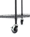 Three Inch Wire Shelf Casters Set Of Four With Threaded Stems M8 And M10 For Wire Shelving Heavy Duty Steel Housing Side Lock Brake