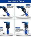 Installation guide for Diamond Drill Core Bits Set With Triangle Shank For Porcelain Tile Marble Ceramic Granite shown on drill machine