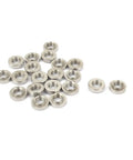 M5 Self Clinching Rivet Nut Fasteners Crafted From Premium Stainless Steel Featuring A Snug One Millimeter Plate Fit And Rock Solid Threads Ideal For Precision Electronics And Tough Metal Fab Projects In Every Pack Of Twenty, displayed in a group.