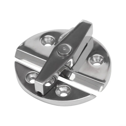 Built Tough Pro Grade 316 Stainless Steel Round Twisting Lock Boat Door Catch Latch For Marine Hatches, silver finish hardware