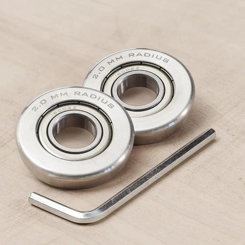 Heavy Duty Metal Bender Roller Set Handles Aluminum And Zinc Bends Like A Champ With A Slick 2mm Radius Wheel components, including bearings.