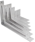 Heavy Duty Shelf Brackets 12x8x2 Inches, One Fifth Inch Thick Solid Stainless Steel L Brackets in a pack of two