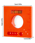 Two Pack Offset Ruler With Level 5 In 1 Multifunction Marking Tool in orange, featuring a level and multiple scribing holes.