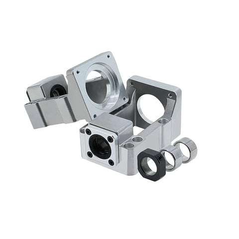 Hella Smooth SFU1605 Linear Motion Ball Screw Kit With Anti Backlash Nut Precision parts including aluminum components for CNC projects.