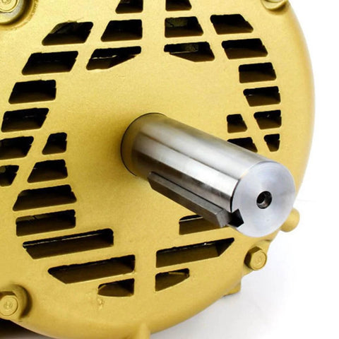 Close-up of 3-Phase General Purpose AC Motor, 215T Frame, OPSB Enclosure focusing on shaft detail
