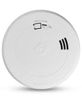 No Brainer 10 Year Sealed Battery Smoke And Carbon Monoxide Alarm with Voice And Location Alerts, white with test button visible