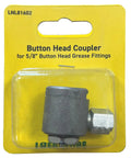 Five Eighth Inch Button Head Grease Coupler For High Volume Fittings With 3000 PSI Working Pressure And 4000 PSI Rating, One Eighth FNPT.