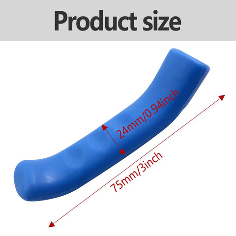 Two Pairs Silicone Brake Lever Grip Protectors For Bikes Non Slip Handle Covers For Road And Mountain Cycling, 75x24mm Blue Size