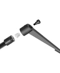 Badass M6 Clamping Lever Handles Offer a Sick Quick Release Rotation Black Hex Socket Screw Bolt Stud Knobs Crafted for Lathe Machinery Provide Rapid Install and Tight Grip Two Piece Kit, showing disassembled parts including lever, screw, and spring.