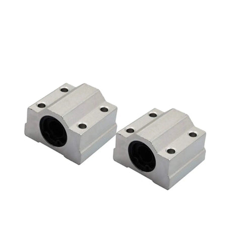 Two-Pack Linear Motion Bearing Slides SCS8UU SCS10UU SCS12UU SCS16UU 8 To 16mm Length For CNC Parts And 3D Printer Builds Precision Machine Tools Smooth Glide Rails, two aluminum bearing blocks