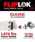 Comparison of Beefed Up Ultra Heavy Duty Door Lock With Keypad And Keyless Entry vs standard deadbolt, 1670 lbs vs 75 lbs