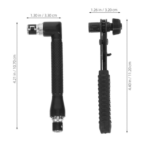 Mini Ratchet Wrench Set With L-handle Socket Tools For Auto Repairs And Home Fixes Durable Steel Construction showing ratchet handle and socket size.