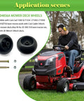 Heavy Duty Deck Rollers With Solid Shoulder Bolts And Lock Nuts For Zero Turn Mowers And Riding Tractors Ultra Smooth Gliding Wheel Repair Kit For Yard Hustlers Everywhere with mower deck wheels shown.